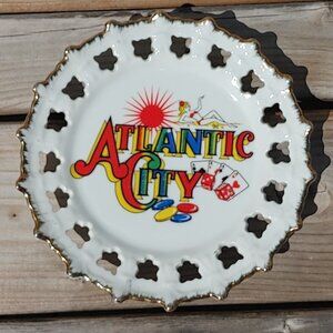 Atlantic City Decorative Plate Gambling Sun Tan